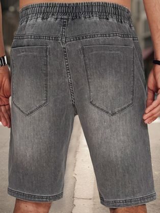 Modne sive kratke hlače iz džinsa