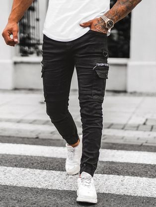 Trendovske črne jogger kavbojke O/E9706
