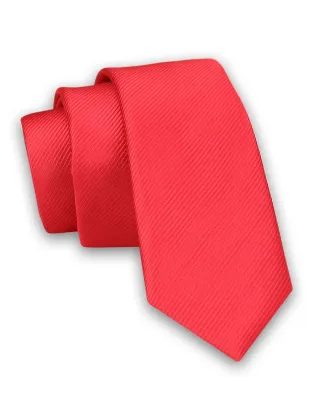 Rdeča moška kravata z nežno teksturo