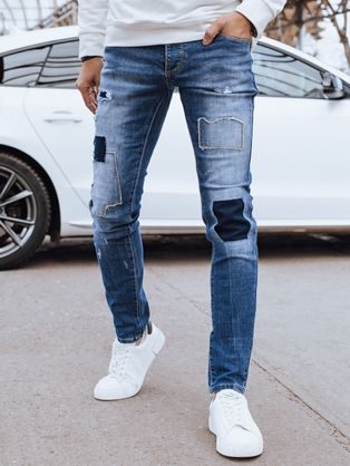 Moške trendovske modre kavbojke