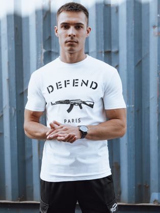 Trendovska bela majica s kratkimi rokavi in ​​logotipom