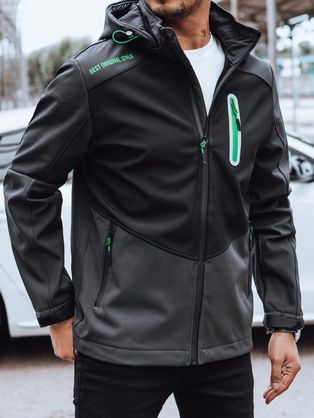 Zanimiva črna softshell jakna iz izrazito zadrgo