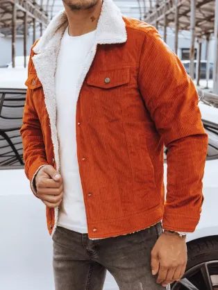 Atraktivna manchester jakna v pomarančni barvi