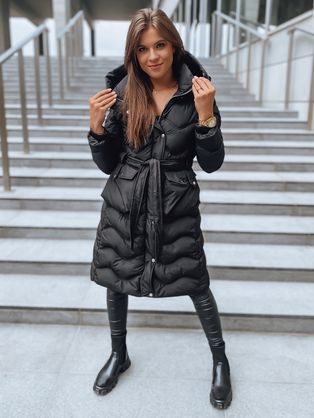 Trendovska ženska prešita jakna v črni barvi Natan