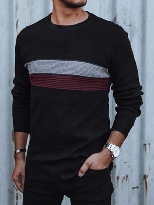Modni črni moški pulover