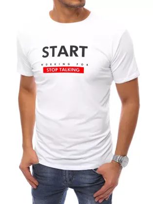 Bela majica z napisom Start