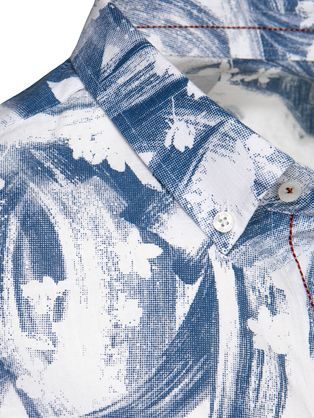 Trendovska siva majica s cvetličnim potiskom V3 SHCS-0157