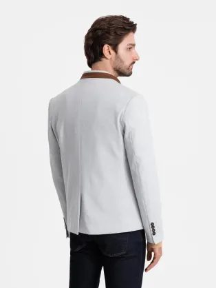 Modna mornarsko modra jakna za moške V3 BLZB-0100