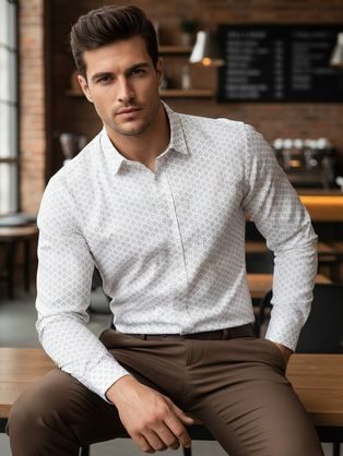 Srajca s stilskim motivom v barvi mete