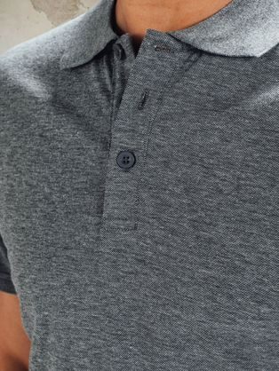 Moška črna polo majica z logotipom