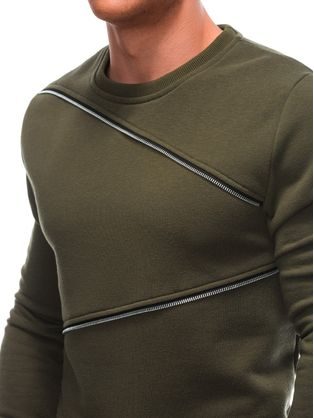 Avtentičen temno rjav pulover z napisom V2 SSPS-0154
