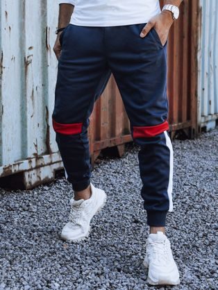 Moške dizajnerske športne hlače v modri barvi