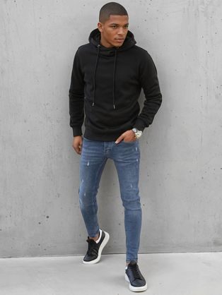 Senzacionalen antracit pulover s kapuco