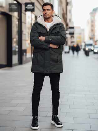 Granatna zimska bunda s kapuco