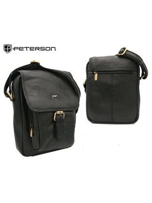 Modna usnjena denarnica Peterson v črni barvi