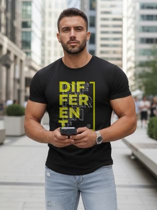 Bombažna pastelno modra majica s kratkimi rokavi