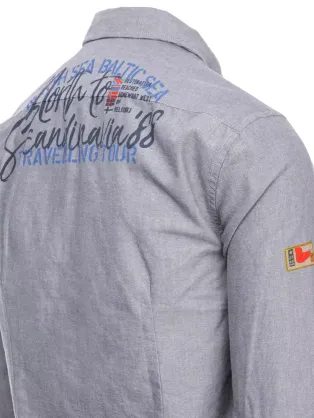 Modna črna moška srajca V2 SHDS-0181