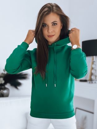 Ženski udoben pulover v zeleni barvi Polina