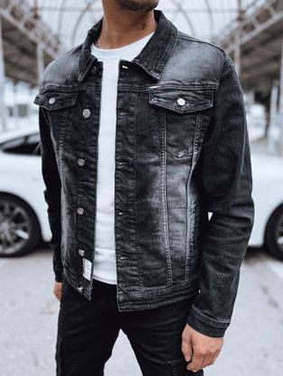 Zanimiva črna jeans jakna
