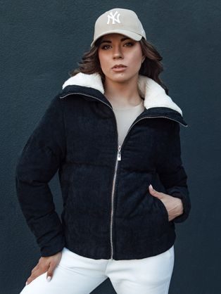 Ženska modna črna zimska jakna Trendyglam