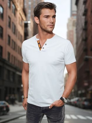 Udobna modna bela polo majica
