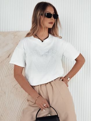 Ženska bela majica s potiskom Princy