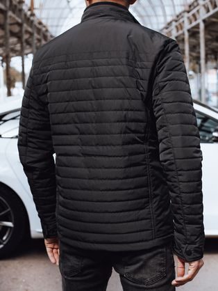 Stilska črna prešita jakna