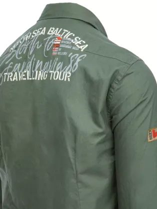 Modna črna moška srajca V2 SHDS-0181