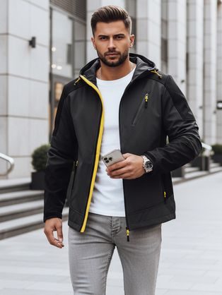 Edinstvena softshell jakna s kontrastnimi elementi v grafit barvi