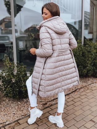 Neobičajna ženska prešita bunda v črni barvi Gisel