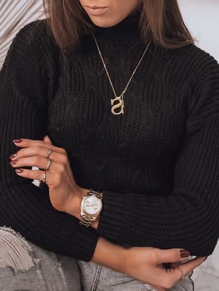 Ženski črn pulover Auri originalnega izgleda
