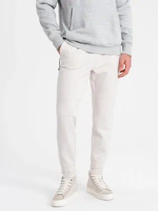 Bele edinstvene moške trenirke V4 PASK-0142