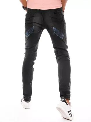 Modne črne moške kavbojke V2 PADP-0152