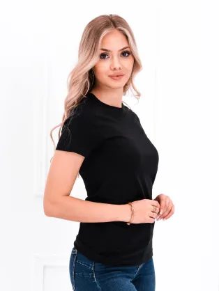 Ženska običajna črna majica SLR001
