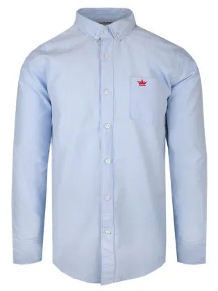Svetlo modra moderna bombažna moška srajca