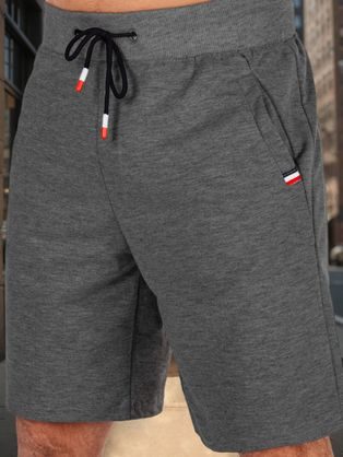 Udobne grafitne kratke hlače z logotipom