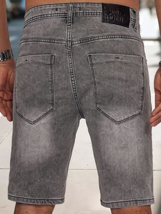 Modne moške kratke hlače v sivi barvi