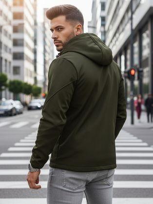 Unikatna črna bomber jakna s kapuco