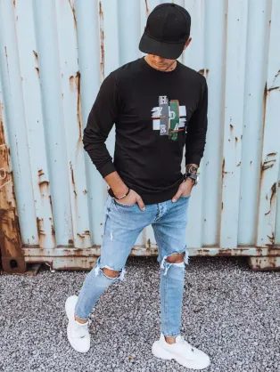 Modna črna preprosta jopa