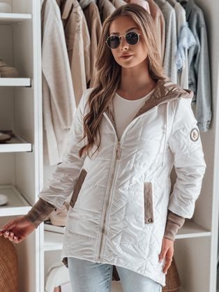Bela prešita ženska jakna ROSSANA