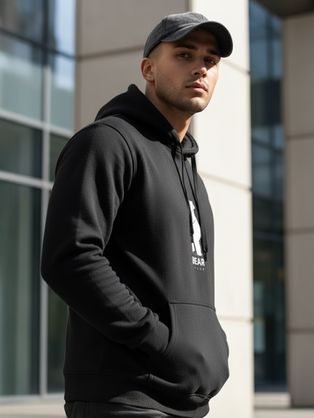 Modna svetlo modra majica s kapuco SSBN-0270