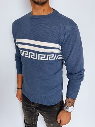 Svetlo moder pulover edinstvenega dizajna