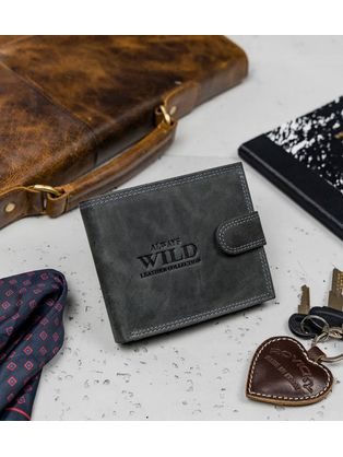 Stilska svetlo rjava usnjena denarnica za moške