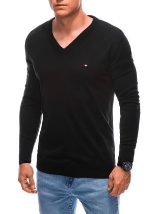 Stilski črn pulover E218