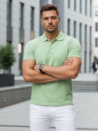 Modna izrazito modra polo majica