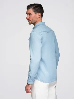 Moderne temno modre moške kavbojke V2 PADP-0254