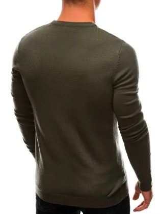 Klasičen črn pulover z okroglim izrezom V2 SWBS-0106