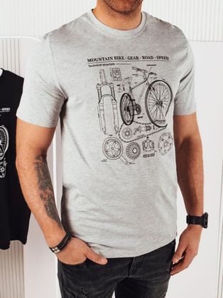 Trendovska siva majica s kratkimi rokavi za kolesarje