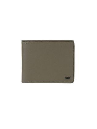 Črna pokončna usnjena denarnica z zaponko A091