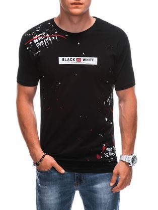 Nevsakdanja črna majica z napisom S1888